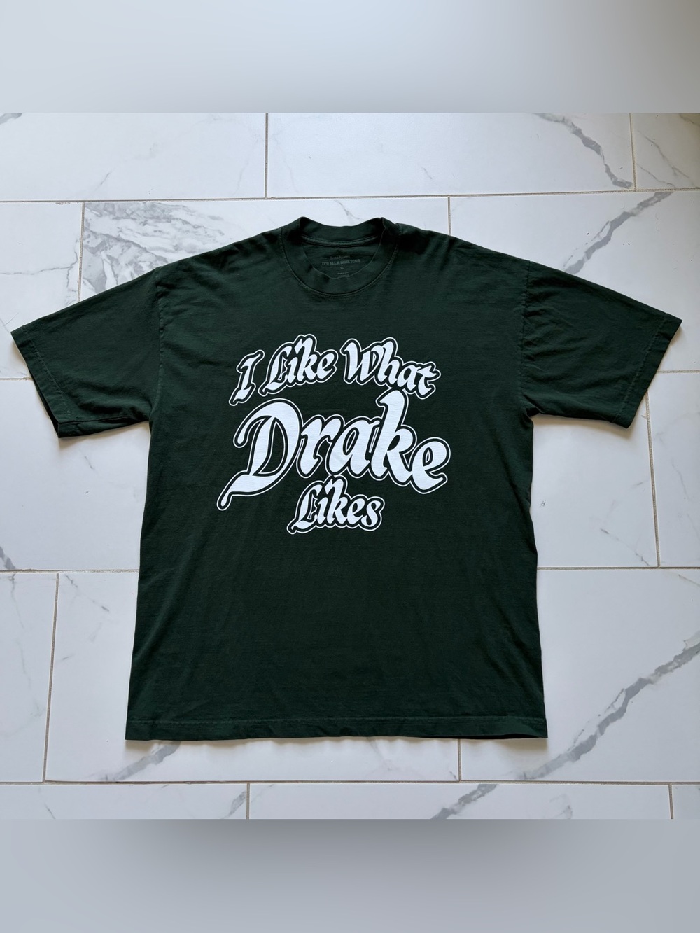 2023 Drake It’s All A Blur Tour T Shirt Tee XL Green I Like What Drake Likes